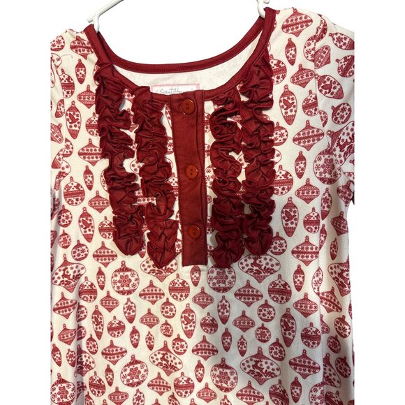 SweetHoney Red & White Girls‎ Gown 12Y With Ruffle & Button Detailing - Picture 2 of 4